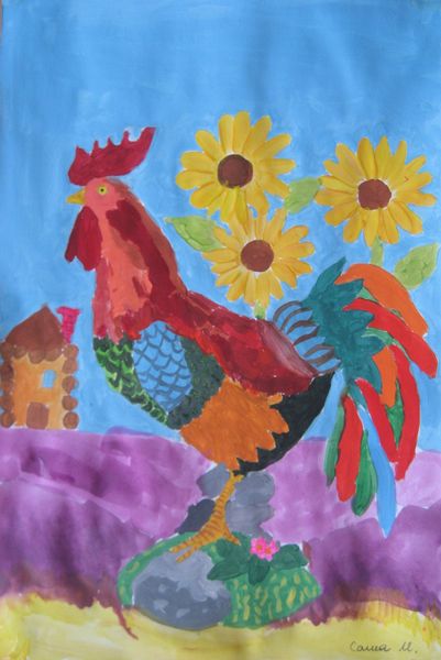 Art Studio PALETTE. Aleksandra Malisheva Picture.   Animals Birds 